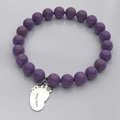 Baby Name Footprint Bracelet (Made to Order)