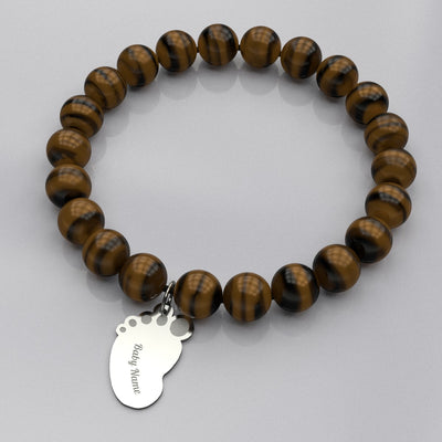 Baby Name Footprint Bracelet (Made to Order)