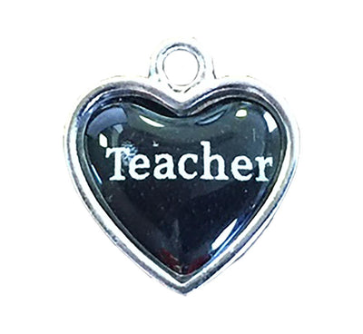 Custom Family Member Silver Heart Charms