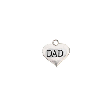 Custom Family Member Silver Heart Charms