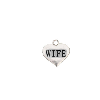 Custom Family Member Silver Heart Charms