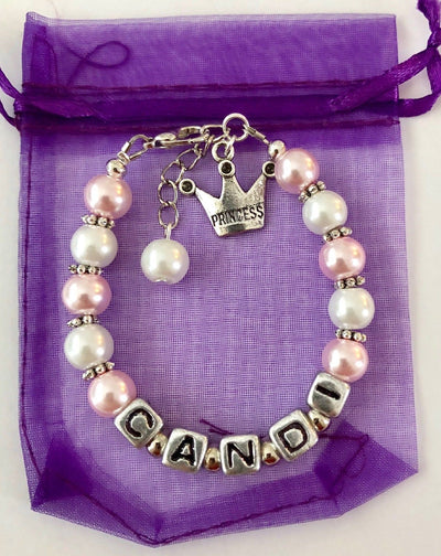 Girls Custom Name Necklace and Bracelet Set (Made to Order)