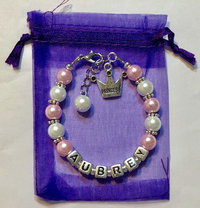 Princess Personalized Girl's Charm Bracelet (Made to Order)