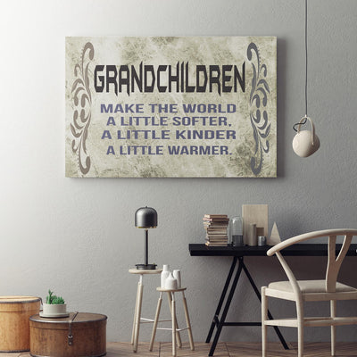 Grandchildren Canvas Wall Art