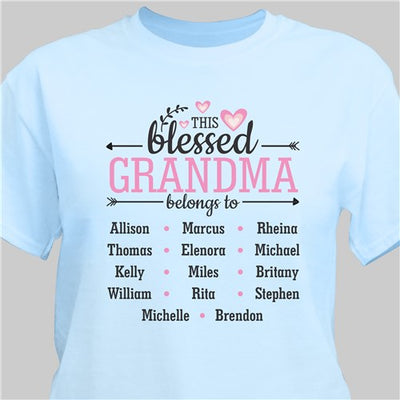 Blessed Grandma Personalized TShirt