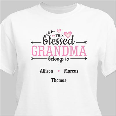 Blessed Grandma Personalized TShirt