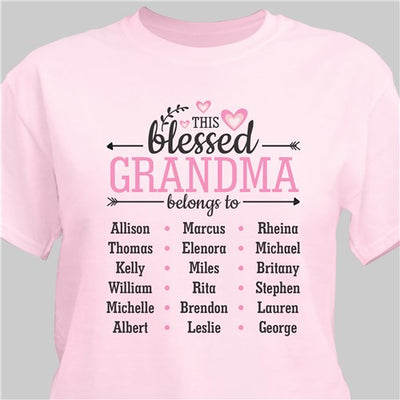 Blessed Grandma Personalized TShirt