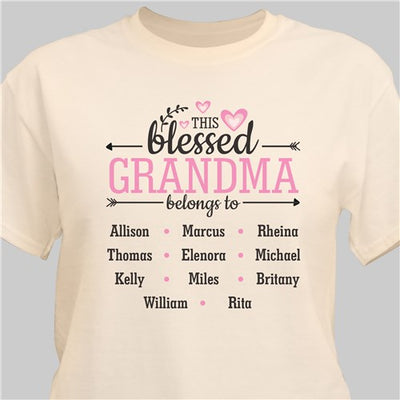 Blessed Grandma Personalized TShirt