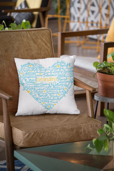 Grandma Word Heart Pillowcase