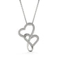 My Love for You Has Increased with Time - Double Hearts Necklace