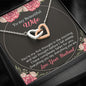 To my Beautful Wife - Interlocking Hearts Necklace