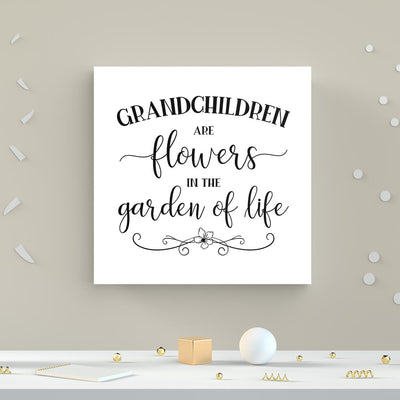 Grandchildren are flowers Wall Art