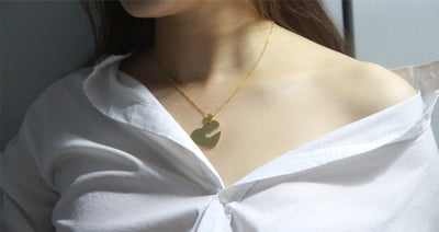 Couples Heart and Key Necklace - 2 Pieces