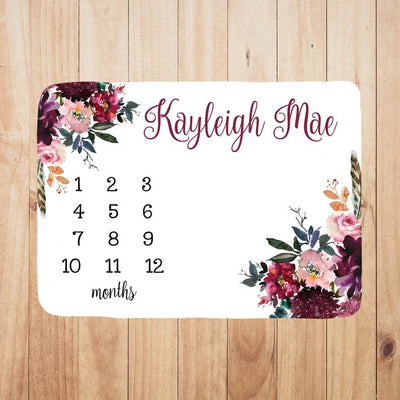 Personalized Baby Milestone Blanket