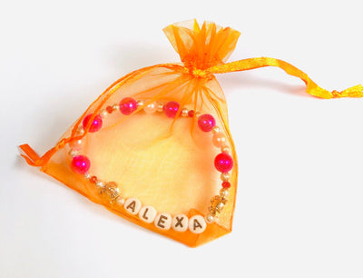 Personalized Cute Cat lover Girls Pearl Bracelet