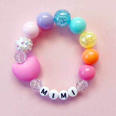 Personalized Kids Heart Bracelet