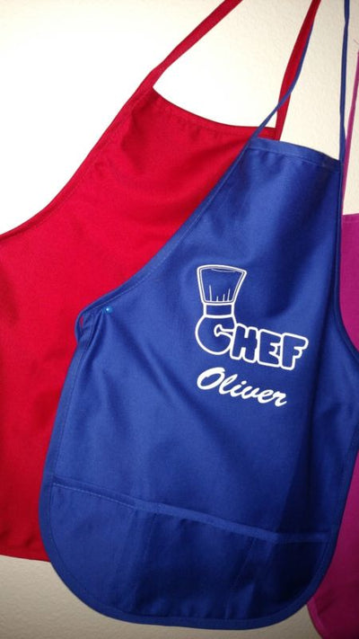 Personalized Child's Chef Cooking Apron and Hat
