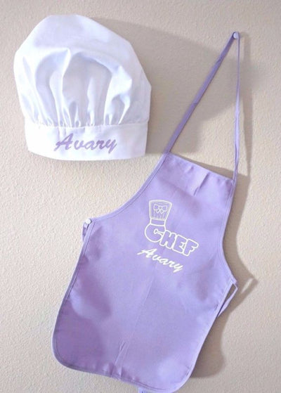 Personalized Child's Chef Cooking Apron and Hat