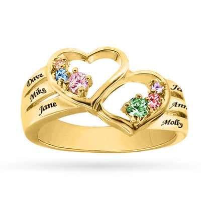 Personalized Gold or Sterling Silver Birthstone Ring