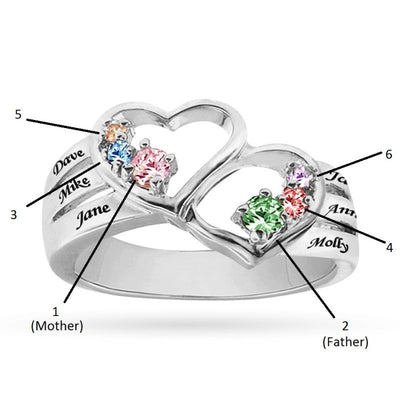 Personalized Gold or Sterling Silver Birthstone Ring