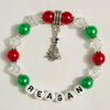 Christmas Tree Name Bracelet (Made to Order)