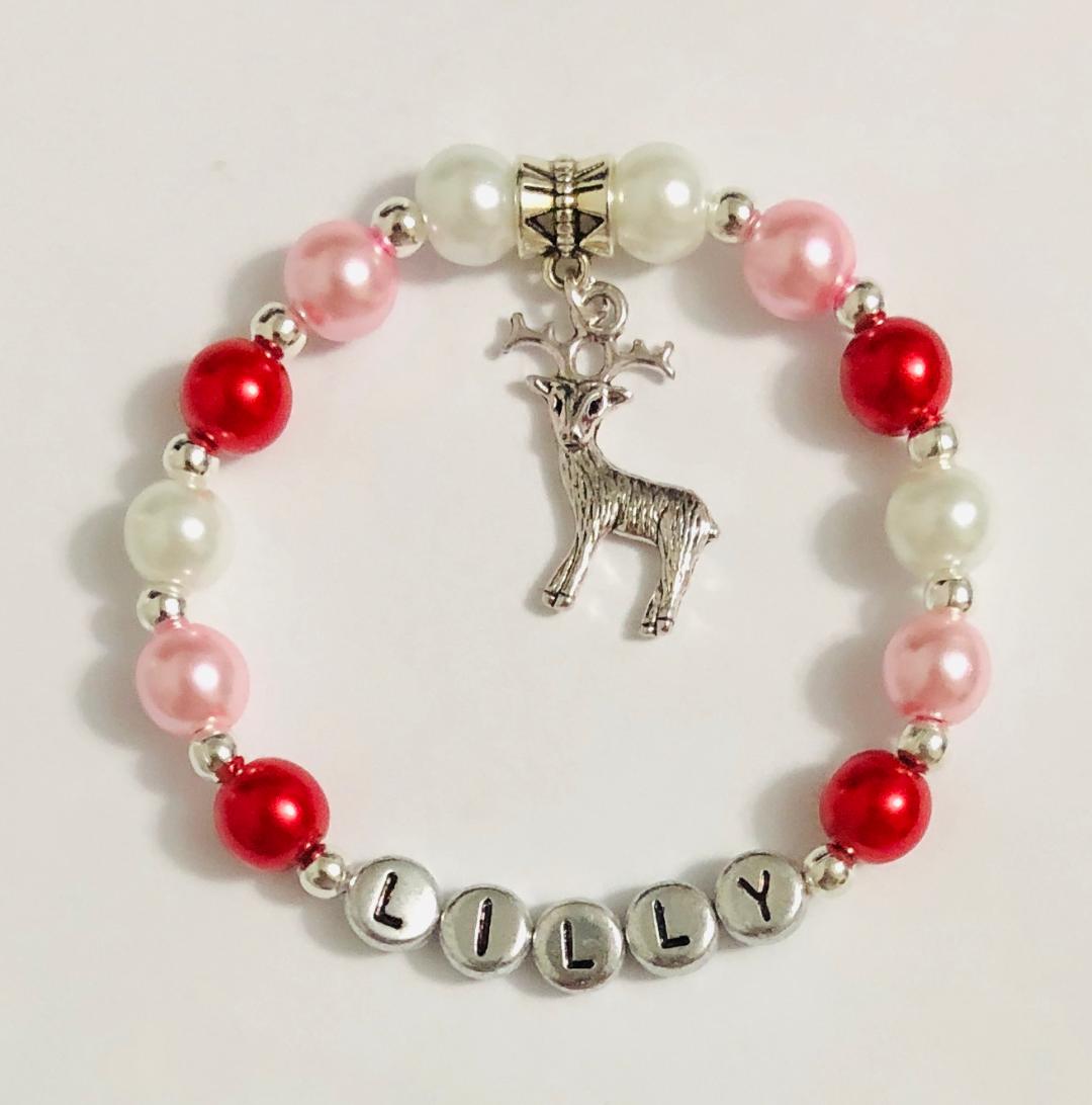 Reindeer Name Bracelet (Made to Order)
