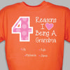 Reasons I love being a grandma Orange shirt