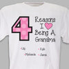 Reasons I LOVE Being a Grandma Tshirt