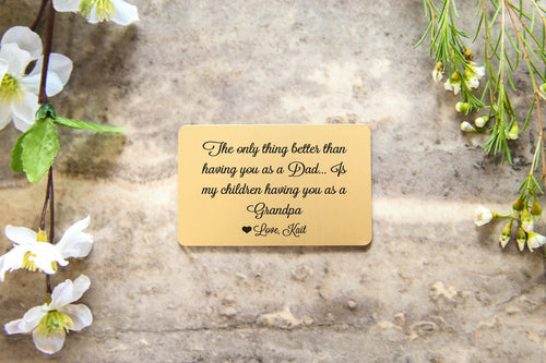 Personalized Wallet Insert Card for Grandpa