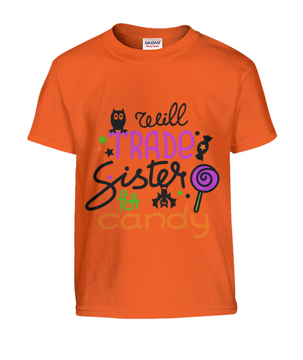 Will trade SISTER for Candy Kids Halloween Tshirt