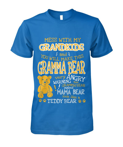 Grandma Bear Tshirt Sapphire