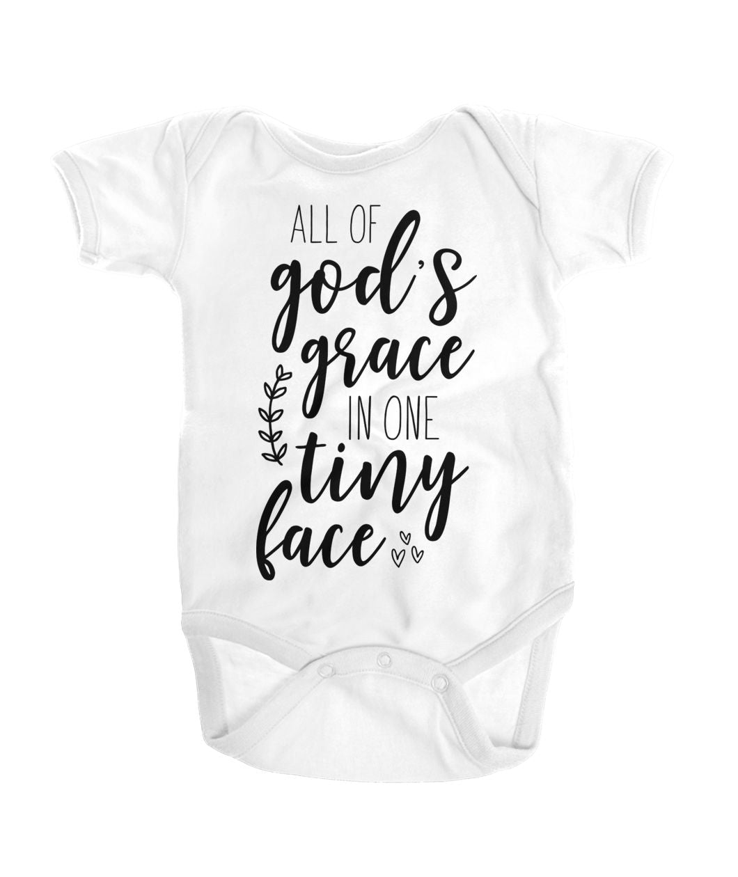All of God's Grace in One Tiny Face Onesie