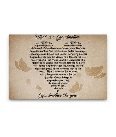 "What is a Grandmother" Canvas Wall Art