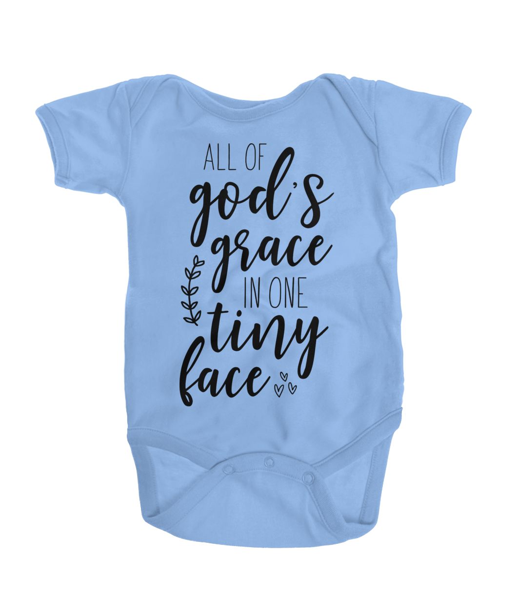 All of God's Grace in One Tiny Face Onesie