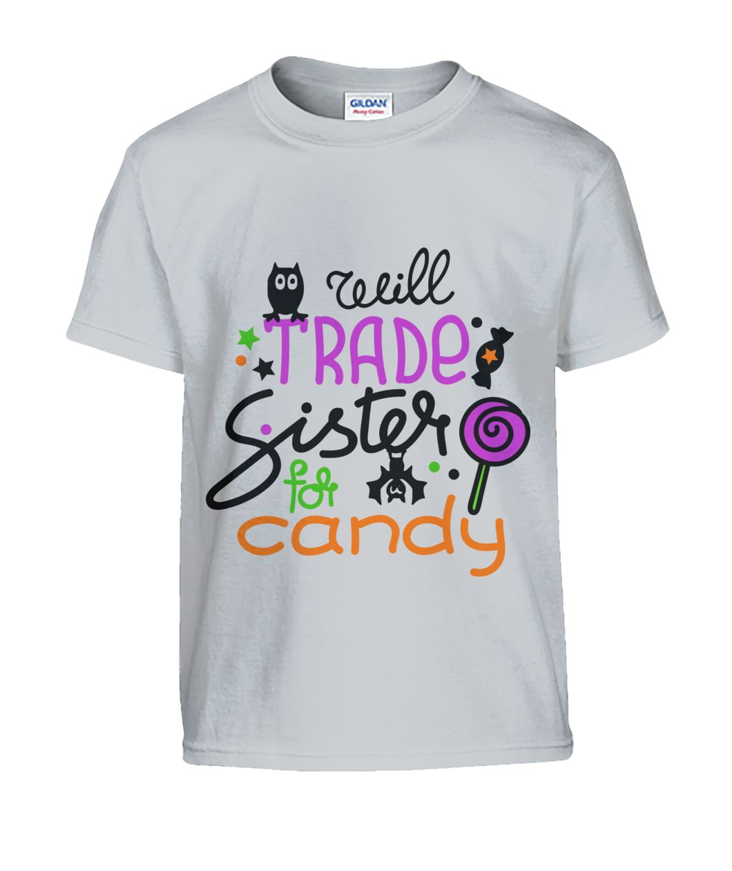 Will trade SISTER for Candy Kids Halloween Tshirt