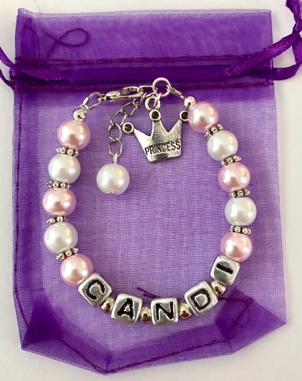 Personalized Princess Charm Girl's Bracelet - Charming Diva Boutique