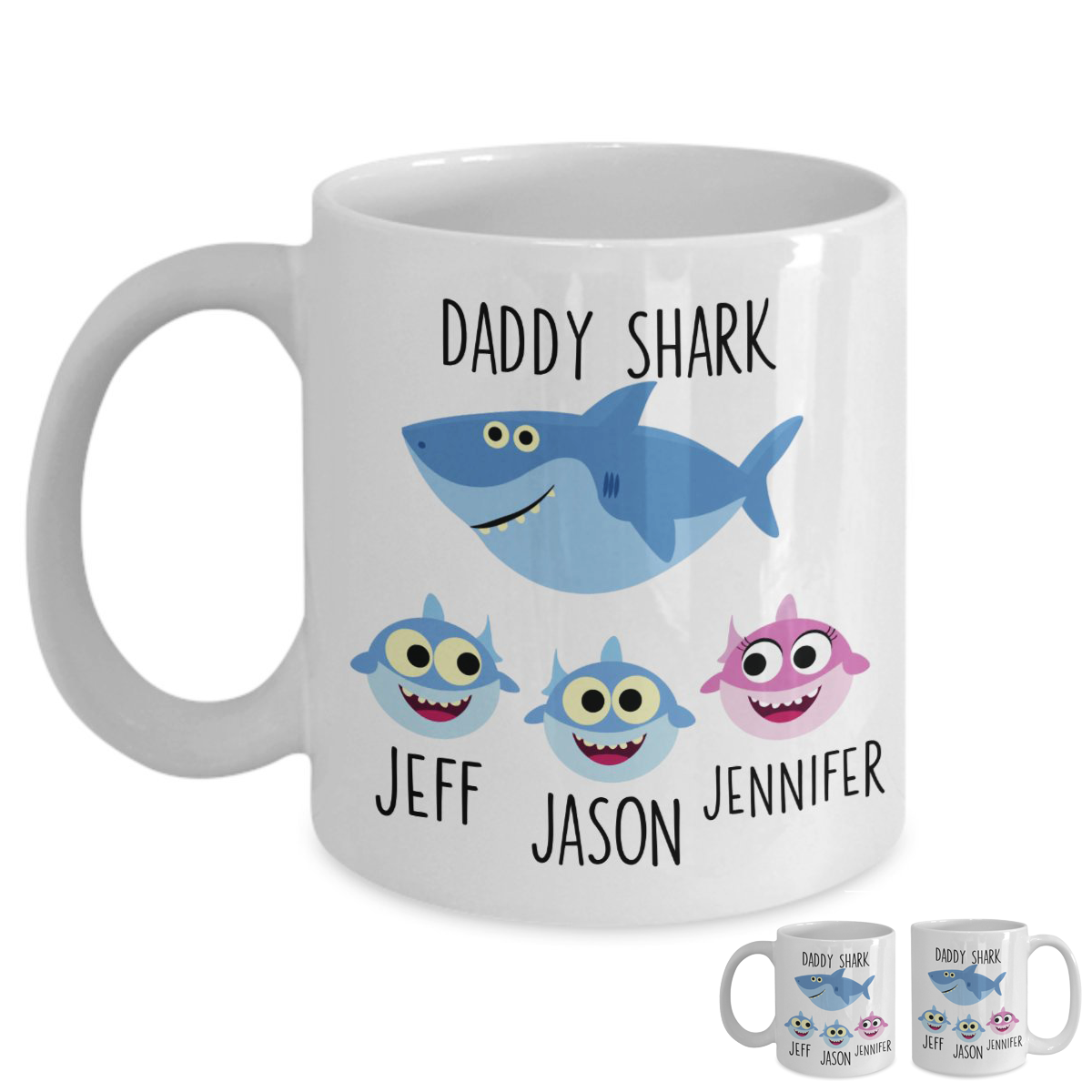 Personalized Daddy Shark Mug