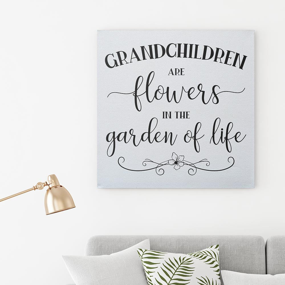 Grandchildren are flowers Wall Art