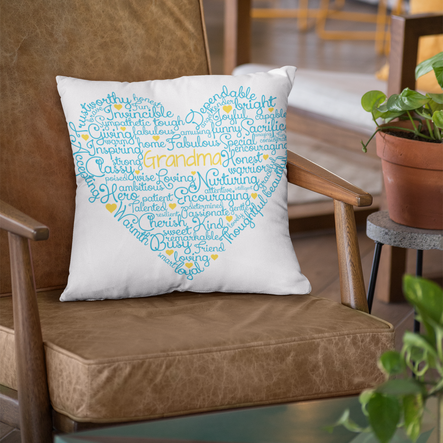 Grandma Word Heart Pillowcase