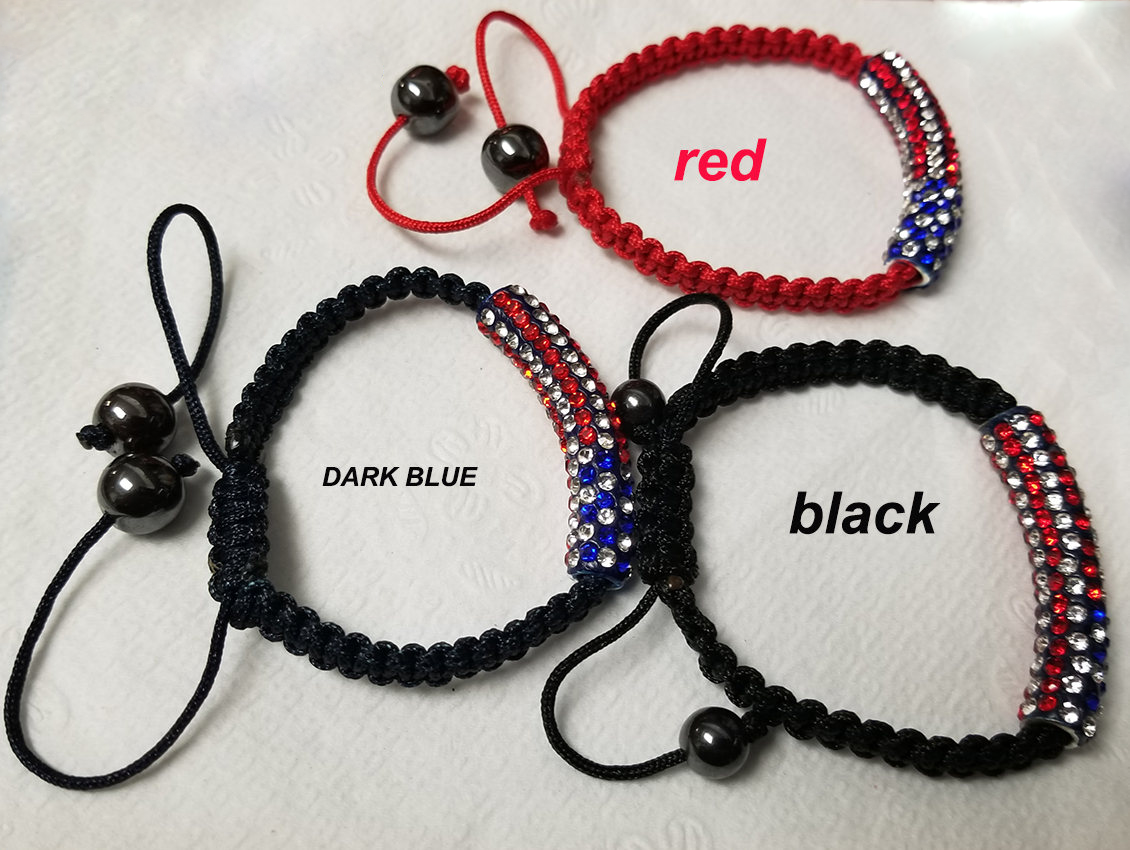 Patriotic July 4th Rhinestone Bracelet