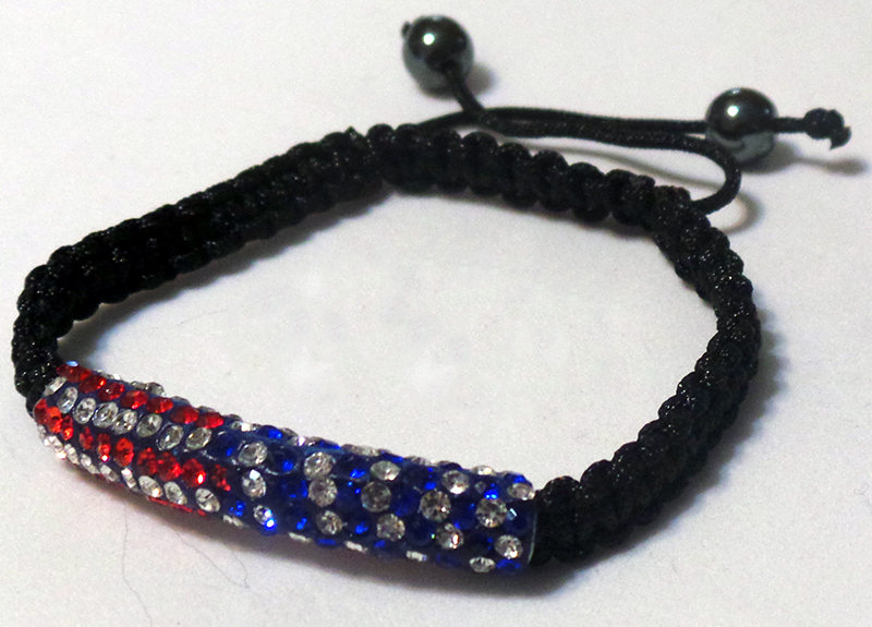 Patriotic July 4th Rhinestone Bracelet