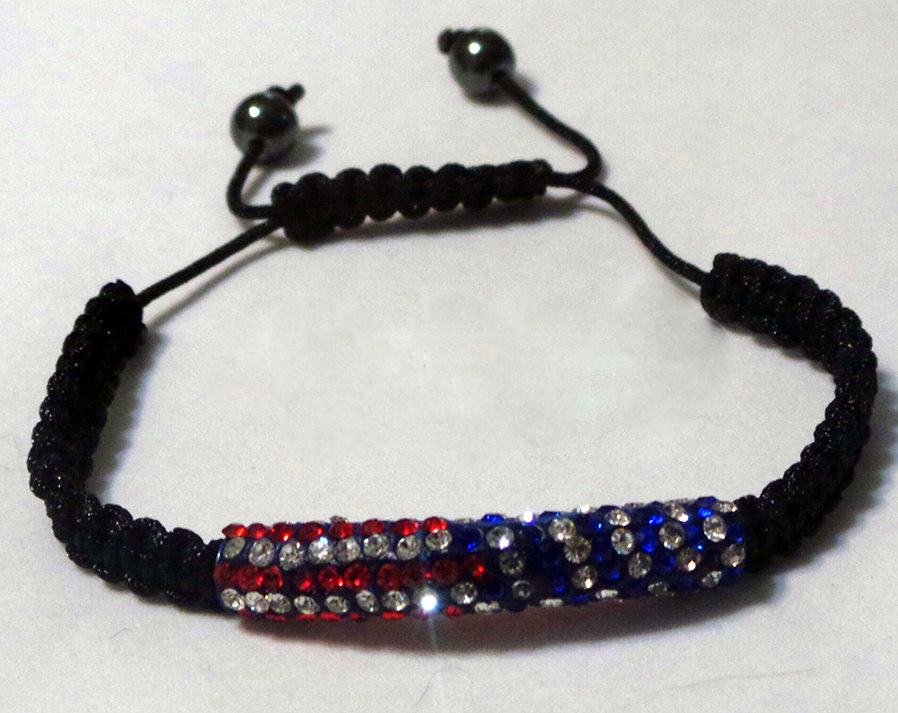 Patriotic July 4th Rhinestone Bracelet