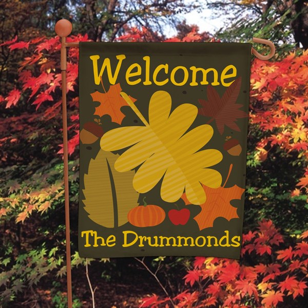 Welcome Fall Personalized Flag