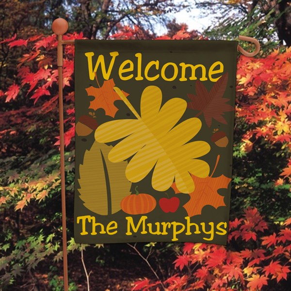 Welcome Fall Personalized Flag