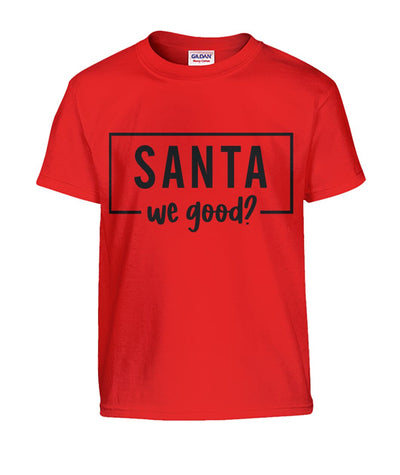"Santa We Good?" Kids Christmas Tshirt
