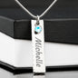 Personalized Birthstone Bar Necklace