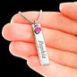 Personalized Birthstone Bar Necklace