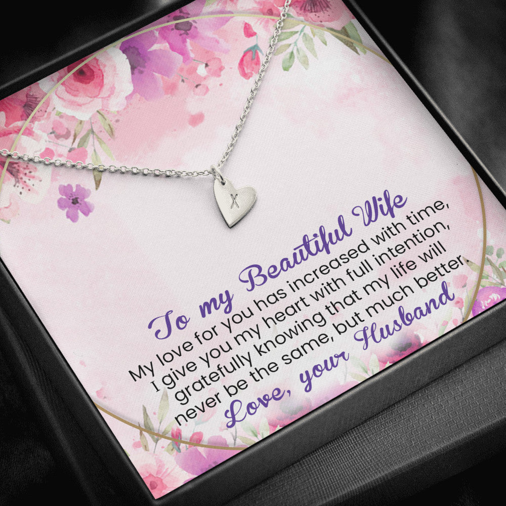 My Love For You Has Increased with Time - Sweetest Hearts Necklace