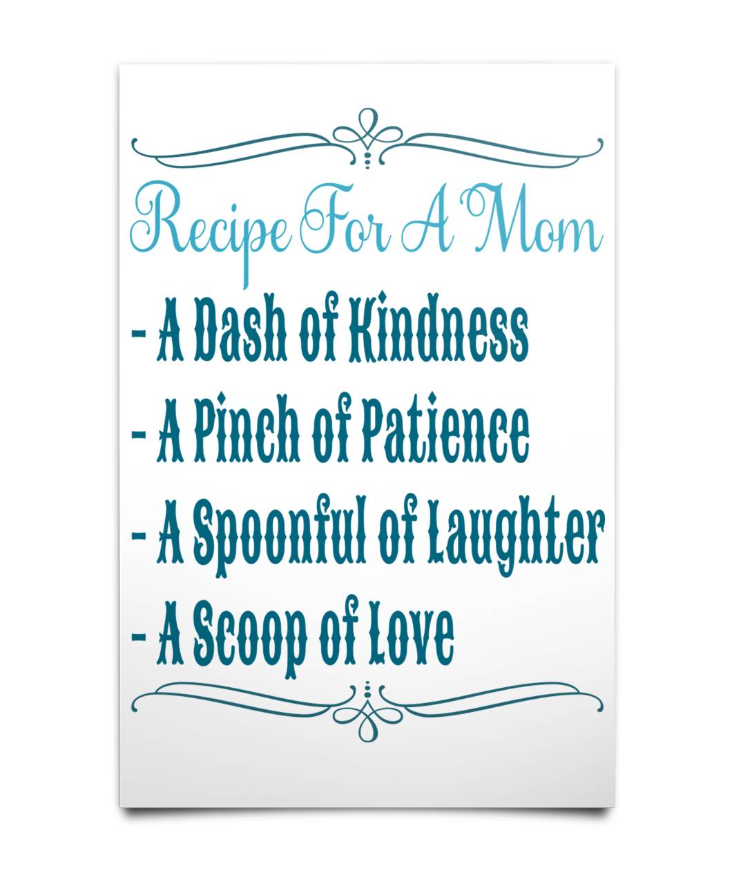 Recipe for a Mom Poster