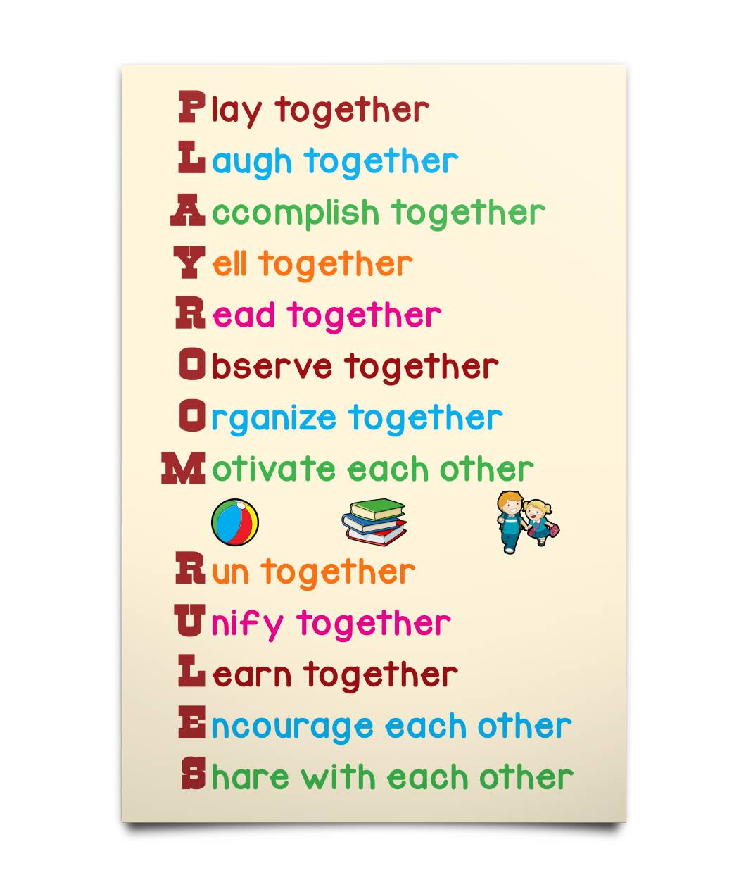 Playroom Rules Poster